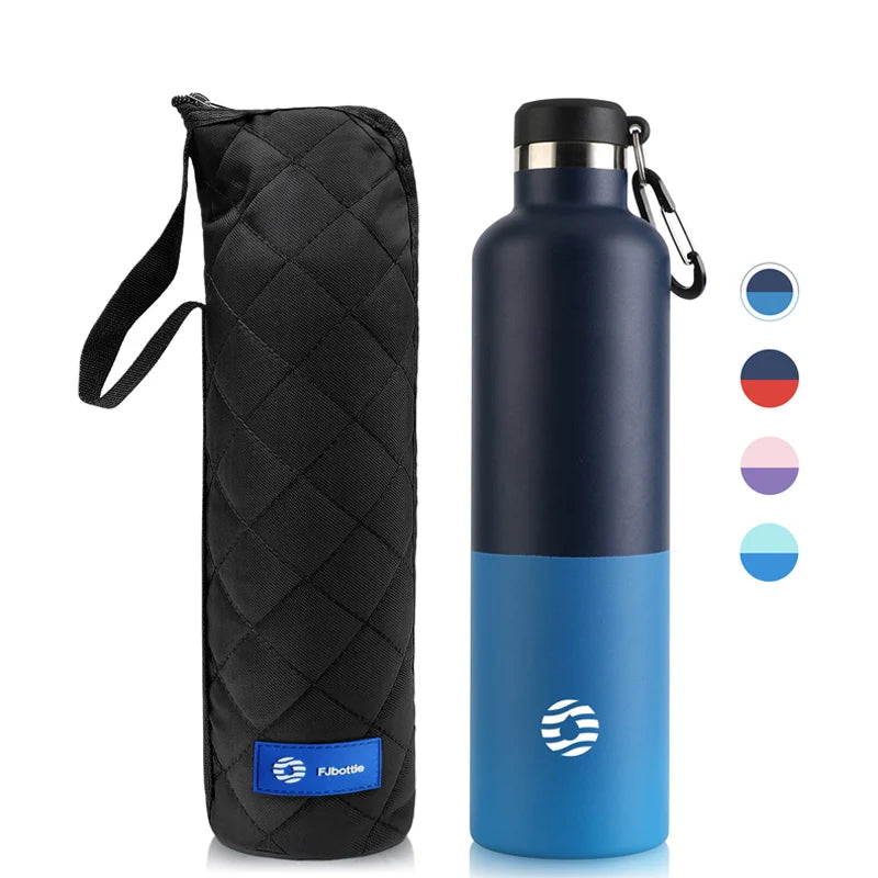 FJbottle Thermos Flask,Vacuum Bottle 18/10 Stainless Steel, 1000ML Blue black 1000ml