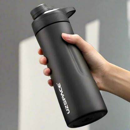 UZSPACE Thermos Stainless Steel Vacuum Flask Cup Screw 520ml Black 401-600ml