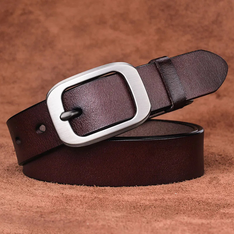 VATLTY New Genuine Leather Belt for Women 2.8cm Brown