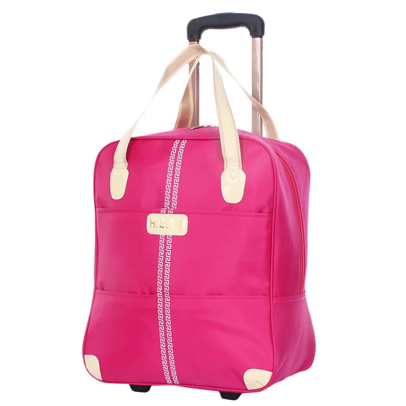 Wheeled bag Women Luggage Handbag Waterproof