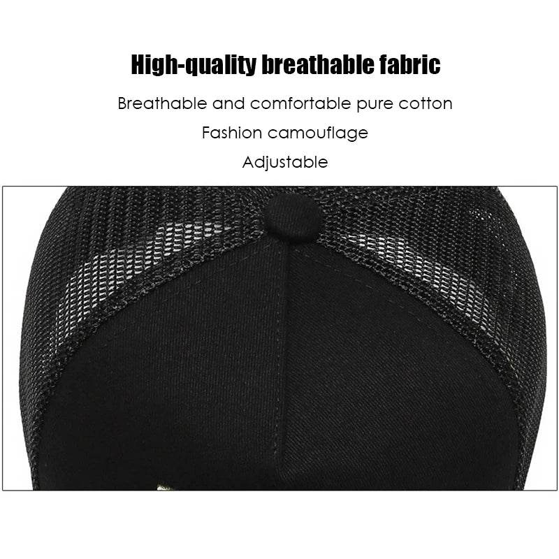 VATLTY Mesh Cap for Men High Quality Cotton Tactical Outdoor Caps Summer