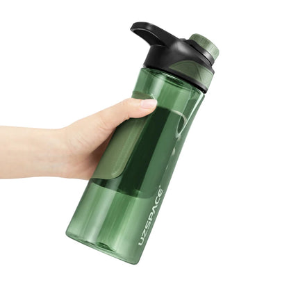New UZSPACE Water Bottle BPA Free Shaker Portable 9010 Green 700ML 500-800ml