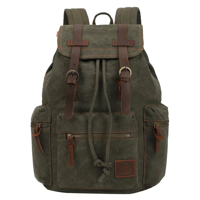 Vintage Canvas Backpack Army green