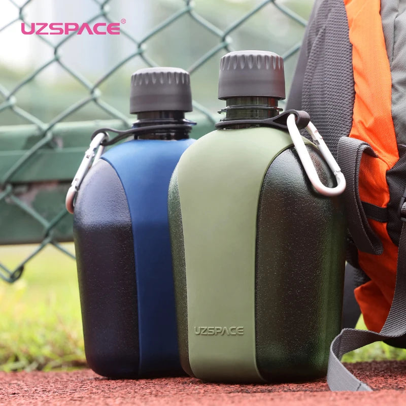 UZSPACE Military Water Bottle Protein Shaker 500/600/1000ml Eco-friendly Tritan BPA Free