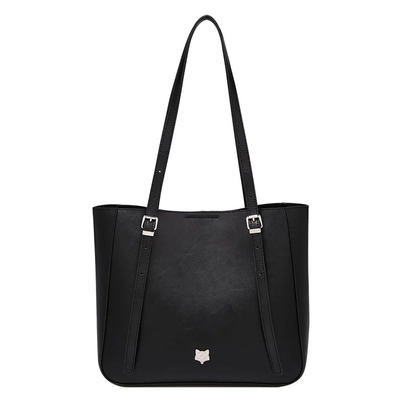 FOXER Handbags Office Bags Lady Commuter Totes Split Leather Black1