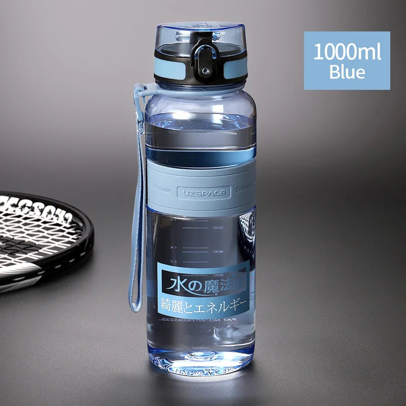 UZSPACE-BPA Free Leak Proof Water Bottle 1 L 1000ml blue 650ml-1500ml