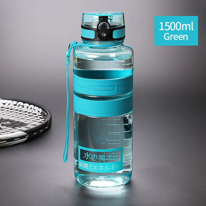 UZSPACE-BPA Free Leak Proof Water Bottle 1 L 1500ml green 650ml-1500ml