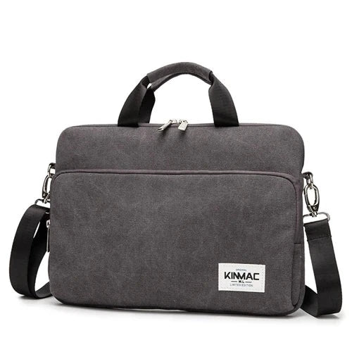 Kinmac Laptop Bag 13.3-15.6 Inch For MacBook / Notebook Canvas Grey