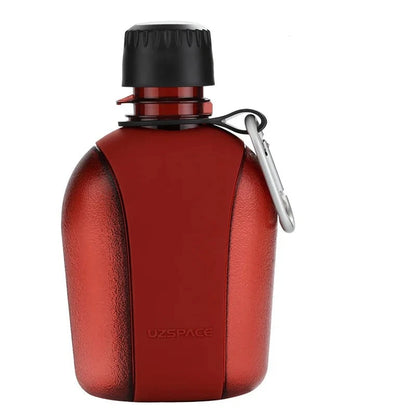 UZSPACE Military Water Bottle Protein Shaker 500/600/1000ml Eco-friendly Tritan BPA Free Red