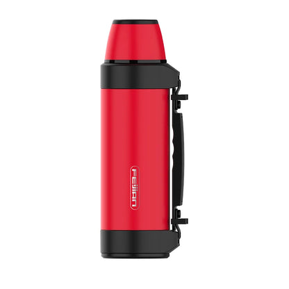 FEIJIAN Large Capacity Thermos, Travel Portable Thermos bottle 1200-1500ML Red