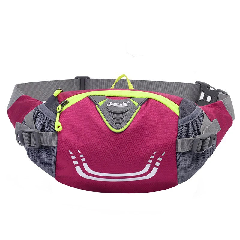 Bike Riding Cycling Running Fishing Hiking Waist Bag Fanny Pack Outdoor Belt Kettle Pouch Gym Sport Fitness Water Bottle Pocket Rose