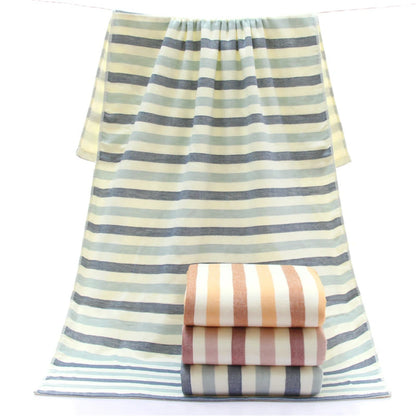 Cusack Japanese Stripe Children Women Men Pure Cotton Hand Face Bath Towel Set 3pcs for Bathroom Free Shipping 70*140 34*76