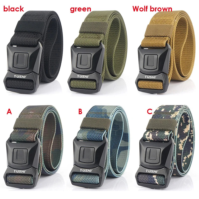 VATLTY New Tactical Belt Molle for Men Metal Buckle Strong Nylon