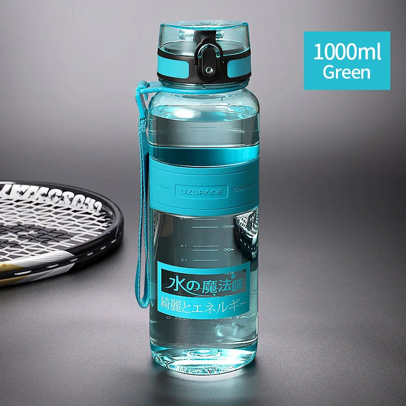 UZSPACE-BPA Free Leak Proof Water Bottle 1 L 1000ml green 650ml-1500ml