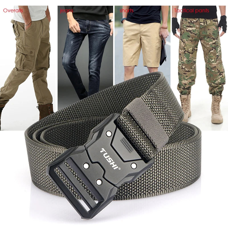 VATLTY Quick-drying Tactical Belt Men Hard Alloy Quick Release Buckle 1200D Soft Nylon