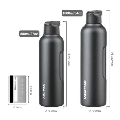 New Stainless Steel Water Bottle With Straw Direct Drinking 2 Lids