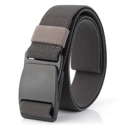 Metal-Free Stretch Belt High Quality Hard Nylon Quick Release Buckle Dark gray 120cm