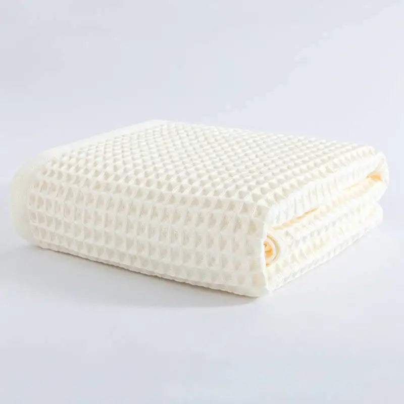 Cusack Waffle Bath Towel Cotton 70*140 for Men Women Adults Bathroom Free Shipping