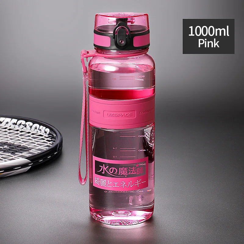 UZSPACE-BPA Free Leak Proof Water Bottle 1 L 1000ml pink 650ml-1500ml