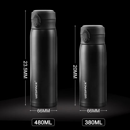 UZSPACE Business Sport Water Bottle Vacuum Flask Stainless Steel