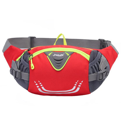 Bike Riding Cycling Running Fishing Hiking Waist Bag Fanny Pack Outdoor Belt Kettle Pouch Gym Sport Fitness Water Bottle Pocket Red