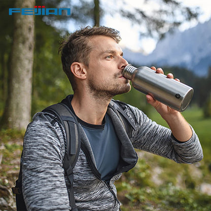 FEIJIAN Stainless Steel Water Bottle Portable BPA Free With Bottle Bag