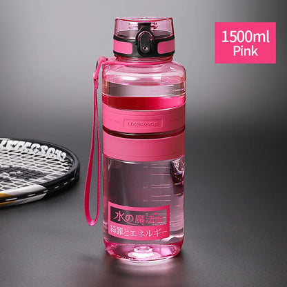 UZSPACE-BPA Free Leak Proof Water Bottle 1 L 1500ml pink 650ml-1500ml