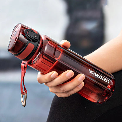 UZSPACE Sport Water Bottle BPA Free Portable 350/500/750/950ml red