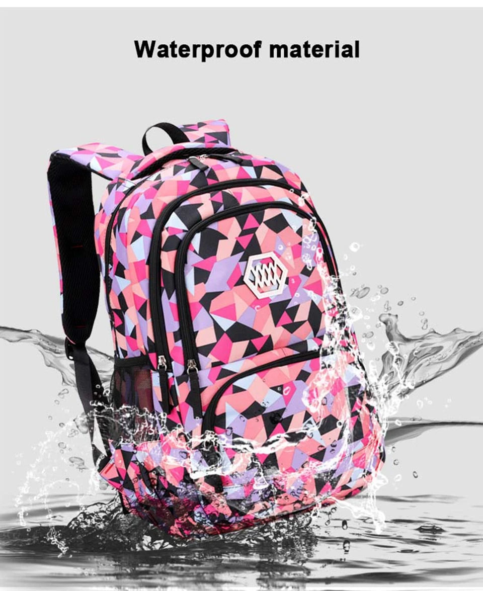 School Backpack Set Waterproof Nylon