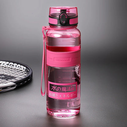 Water Bottle 1 litre Plastic Ditect Drinking Sports BPA Free 1000ml Pink 350-1000ml