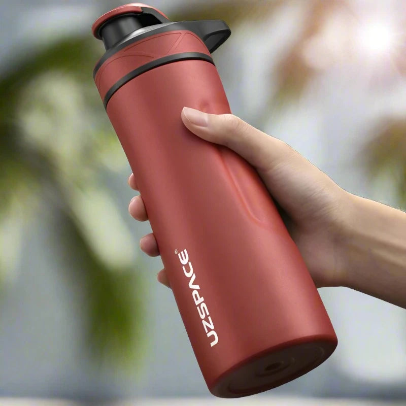 UZSPACE Thermos Stainless Steel Vacuum Flask Cup Flip 520ml Red 401-600ml