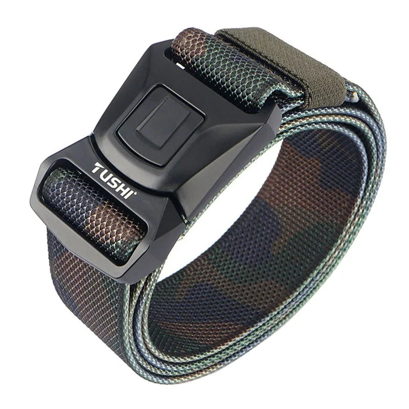 VATLTY Camo Military Tactical Belt Strong Real Nylon Anti-rust Alloy Buckle Khaki 1 125cm