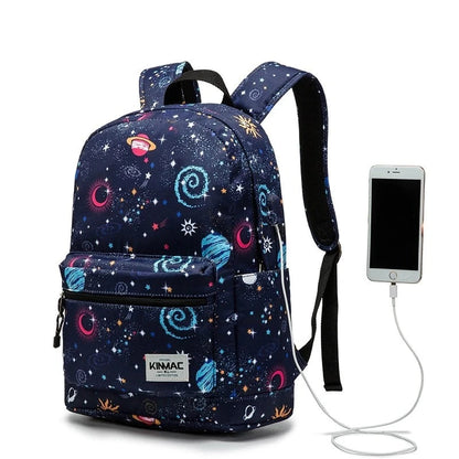Kinmac Brand Backpack Laptop Bag 14,15.6 Inch, Case For Macbook, School Backpack Starry Sky 15-16 inch