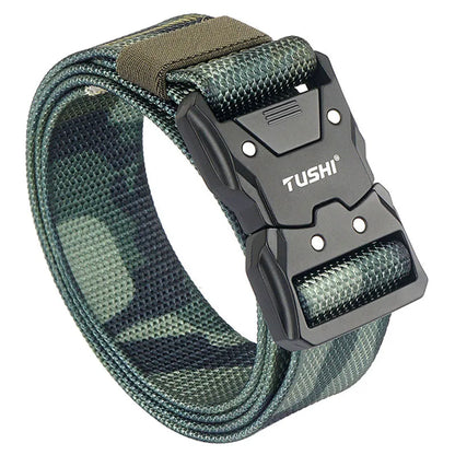 VATLTY Quick-drying Tactical Belt Men Hard Alloy Quick Release Buckle 1200D Soft Nylon Camouflage 2 125cm(adjustable)