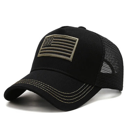 VATLTY Mesh Cap for Men High Quality Cotton Tactical Outdoor Caps Summer black 56 to 60cm