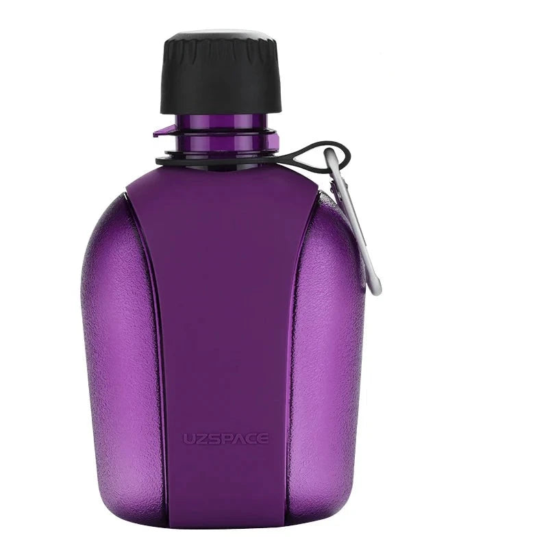 UZSPACE Military Water Bottle Protein Shaker 500/600/1000ml Eco-friendly Tritan BPA Free Purple