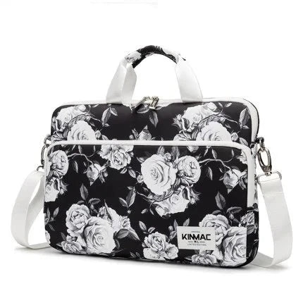 Kinmac Laptop Bag 13.3-15.6 Inch For MacBook / Notebook White Rose