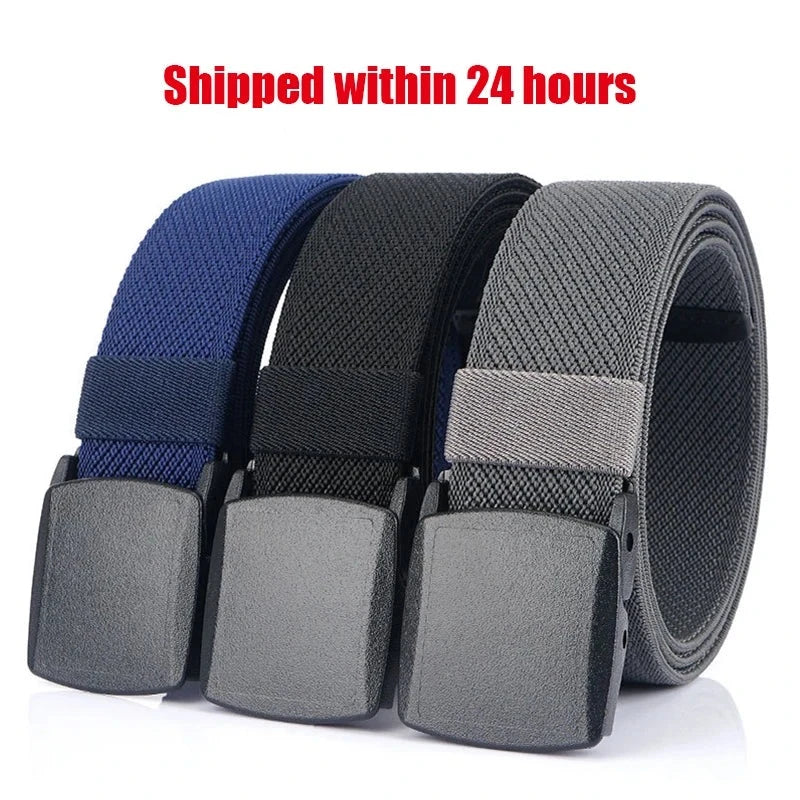 VATLTY Metal Free Stretch Belt Strong Nylon Quick Release Buckle Unisex