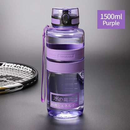 UZSPACE-BPA Free Leak Proof Water Bottle 1 L 1500ml purple 650ml-1500ml