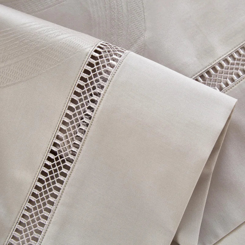 Vintage Jacquard 1000TC Egyptian Cotton Duvet Cover set 240*260