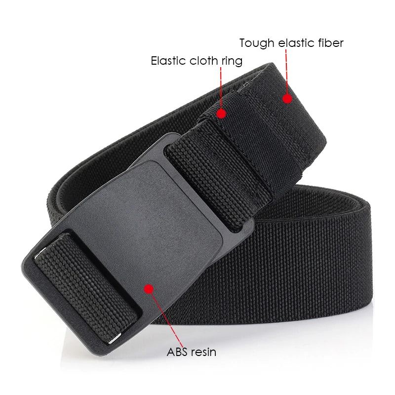 Metal-Free Stretch Belt High Quality Hard Nylon Quick Release Buckle