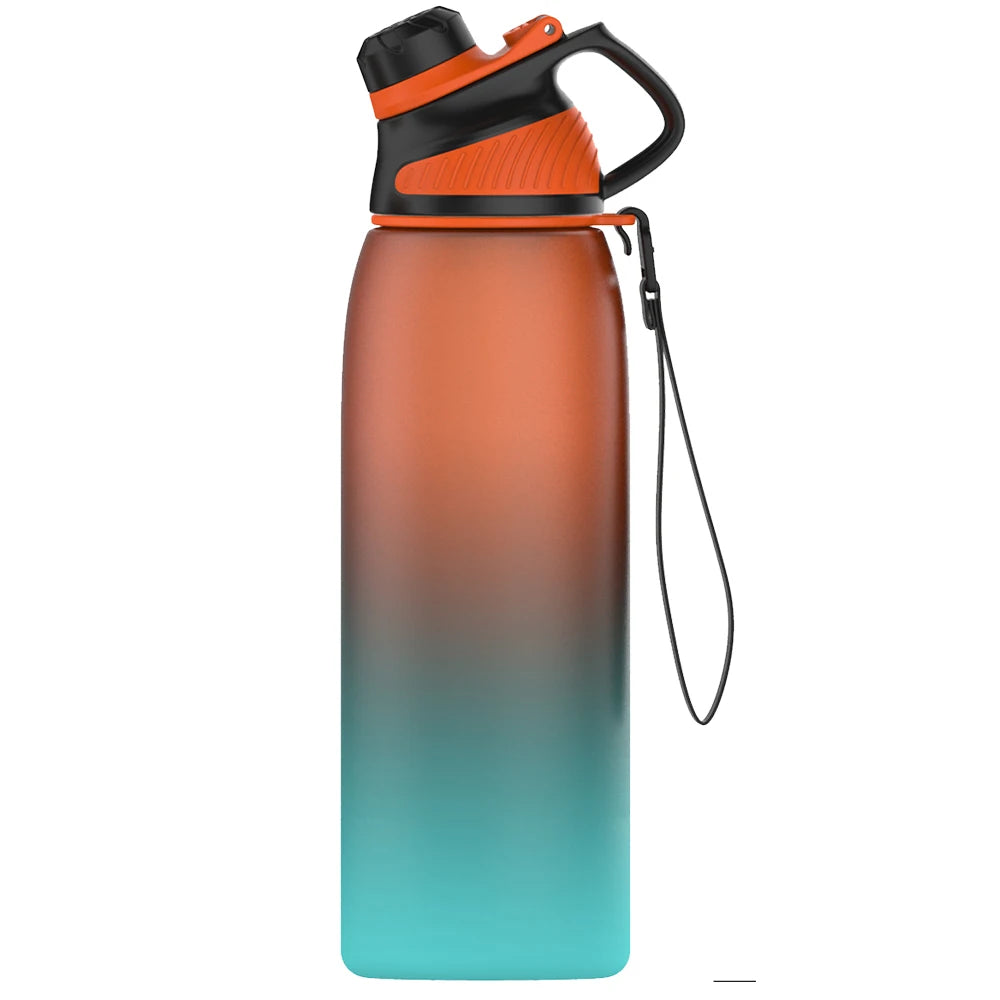 FEIJIAN Sports Plastic Tritan Water Bottle 0.95L/1.2L BPA Free Orange-cyan