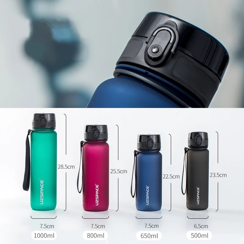 UZSPACE Water Bottle Portable 500/1000ml