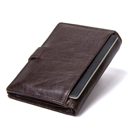 CONTACT'S Luxury Genuine Leather Wallet With Passcard Pocket and Card Holder