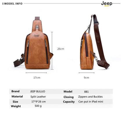 JEEP BULUO Travel Hiking Messenger Shoulder Bag