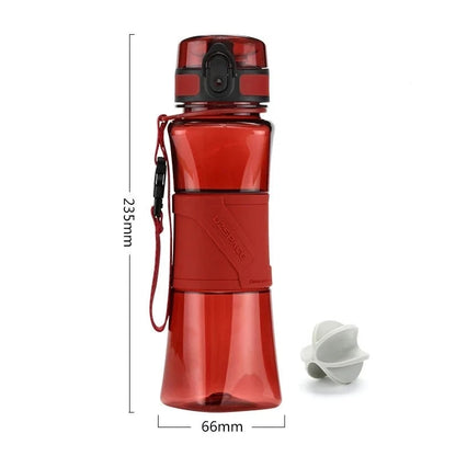 Water Bottle Protein Shaker Creative 6 Colors BPA Free 350/500 ml red