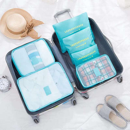6 pcs/Set Travel Storage Bag Home Organizer Box Blue 1
