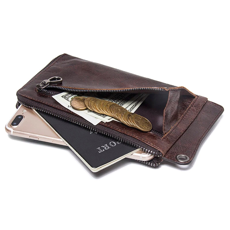 CONTACT'S Men's Wallet Genuine Leather Clutch 6.5" Phone Pocket