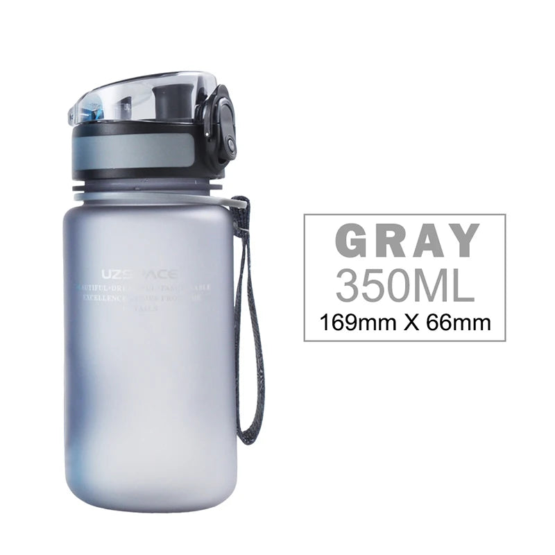 UZSPACE 350ML Kids Water bottle Tritan BPA Free Gray 350ml