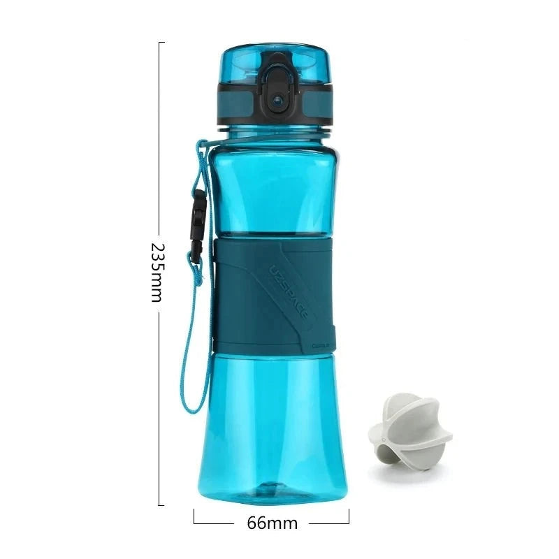 Water Bottle Protein Shaker Creative 6 Colors BPA Free 350/500 ml cyan